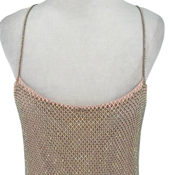 LoveShackFancy Calvert Beaded Crystal Embellished Mesh Maxi Dress Size 4 - Picture 7 of 13